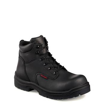 Red Wing King Toe 6-inch Safety Toe - Cierne Pracovne Cizmy Panske, RW342SK